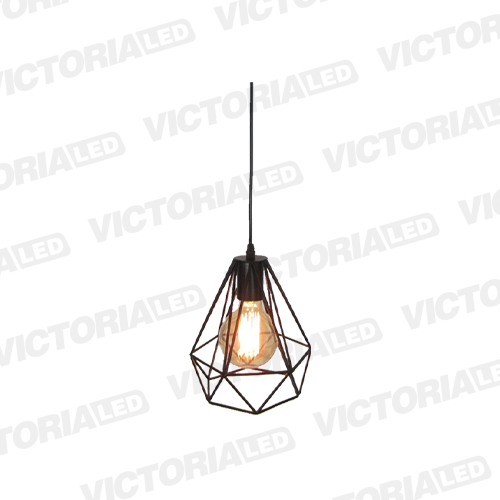 LAMPARA DECORATIVA DE TECHO 1*E27 METAL NEGRO