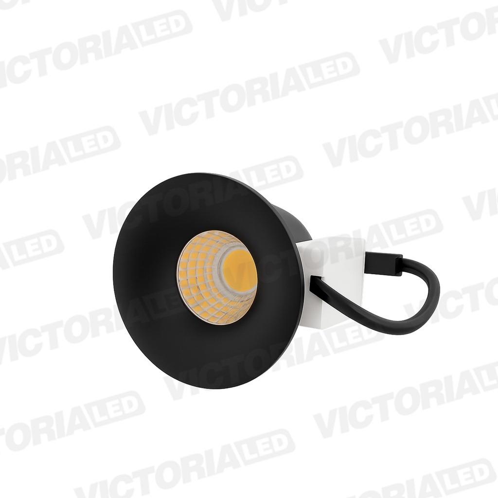 OJO DE BUEY 3W 6500K REDONDO NEGRO