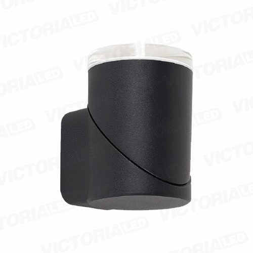 [APVY09] APLIQUE DE PARED IP65 5W 3000K NEGRO 1*COB