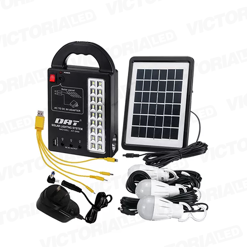 [AT-999] KIT SOLAR PORTATIL LINTERNA/3FOCOS3W/USB