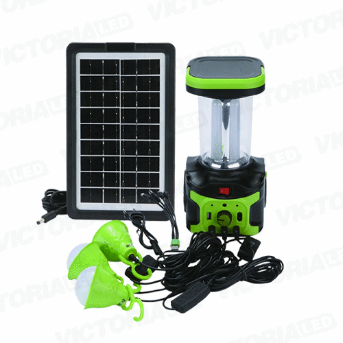 KIT SOLAR PORTATIL LINTERNA/3FOCOS3W/USB