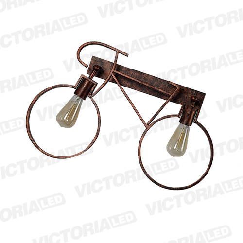 [LC-1536-NE] LAMPARA DECORATIVA 2*E27 METAL NEGRO