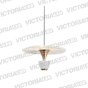 LAMPARA DECORATIVA LED 12W 3000K ALUMINIO WHITE