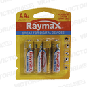 PILAS AAA RAYMAX ALCALINAS 1.5V X 4 (12PZASXCAJA)