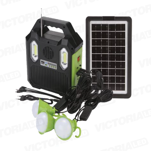 [DT-9028] KIT SOLAR PORTATIL LINTERNA/3FOCOS3W/USB