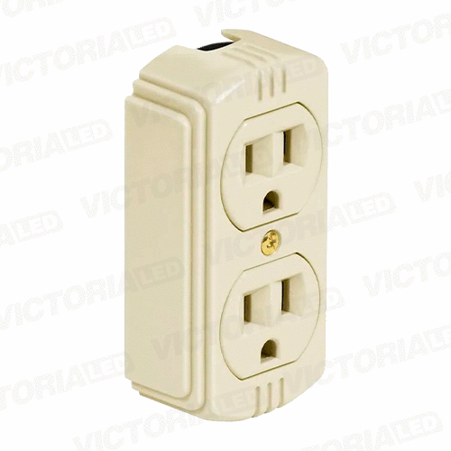 [VLTDI-15A] TOMACORRIENTE DOBLE SOBREPUESTO 15A 125V IVORY 10 U/C