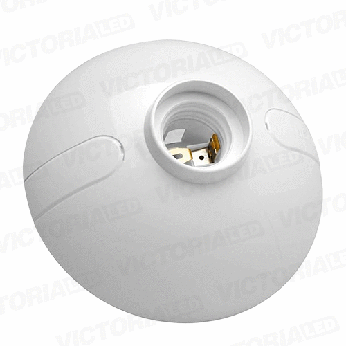 [VLPB-E27] BOQUILLA PLATÓN E27 PLASTICO 125/250V 4A 150W BLANCO 10U/C