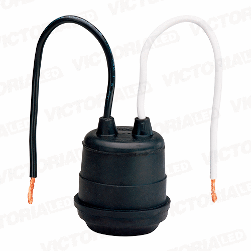 [VLCL-12N] BOQUILLA DE CAUCHO E27 110/250V 660W NEGRO 20U/C