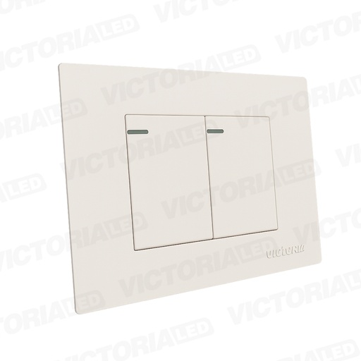 [VL-IN2B] INTERRUPTOR DOBLE CONMUTABLE 16A 125/250V PC BLANCO