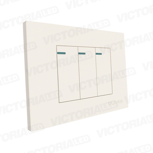 [VL-IN3B] INTERRUPTOR TRIPLE CONMUTABLE 16A 125/250V PC BLANCO