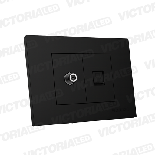 [VL-CDU2N] TOMA TV + RJ45 CAT5 PC NEGRO